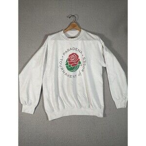 Size Large Pasadena Tournament Of Roses White Crew Neck Sweater Flawed‎